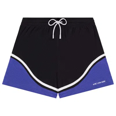 Pre-owned Aimé Leon Dore Colorblock Court Short 'jet Black/royal Blue' | Men's Size L