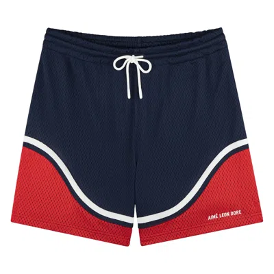 Pre-owned Aimé Leon Dore Colorblock Court Short 'navy Blazer' | Blue | Men's Size L