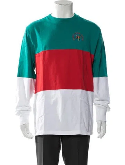 Pre-owned Aimé Leon Dore Colorblock Pattern Crew Neck T-shirt In Red