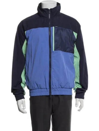 Pre-owned Aimé Leon Dore Colorblock Pattern Jacket In Blue