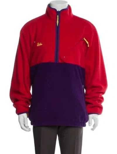 Pre-owned Aimé Leon Dore Colorblock Pattern Jacket In Red