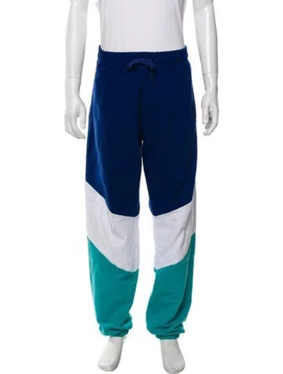 Pre-owned Aimé Leon Dore Colorblock Pattern Lounge Bottoms In Blue