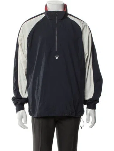 Pre-owned Aimé Leon Dore Colorblock Pattern Windbreaker In Blue
