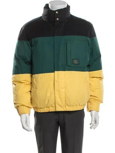Pre-owned Aimé Leon Dore Colorblock Pattern Windbreaker In Green