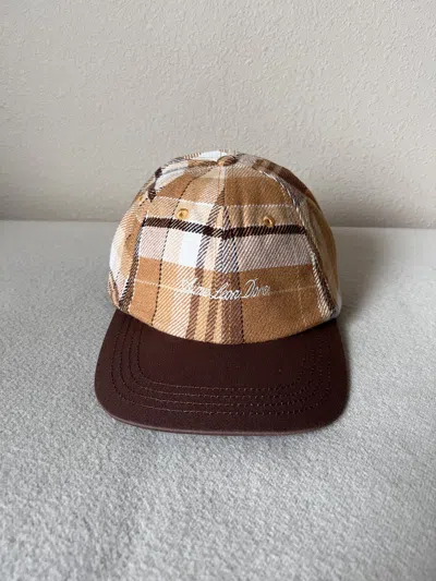 Pre-owned Aimé Leon Dore Contrast Plaid Hat In Brown
