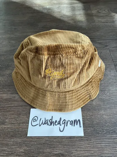 Pre-owned Aimé Leon Dore Corduroy Chain Link Aime Logo Bucket Hat In Brown