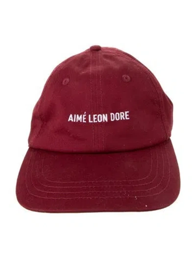 Pre-owned Aimé Leon Dore Cotton Baseball Hat In Burgundy