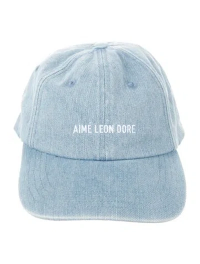 Pre-owned Aimé Leon Dore Cotton Embroidered Cap In Blue