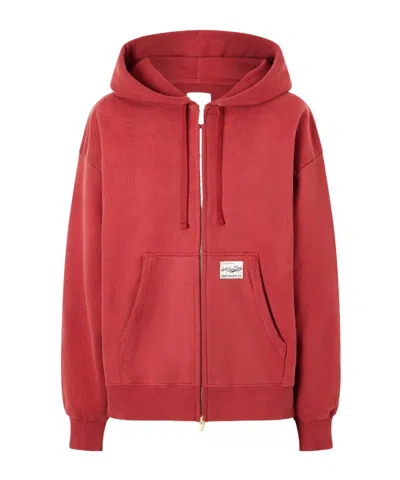 Aimé Leon Dore Full-zip Cotton Hoodie In Red