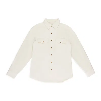 Aimé Leon Dore Cream Fleece Button-down Shirt In Neutral