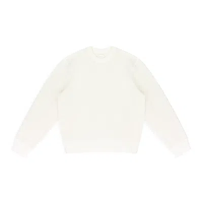 Aimé Leon Dore Cream Merino Waffle Crewneck Sweater In White