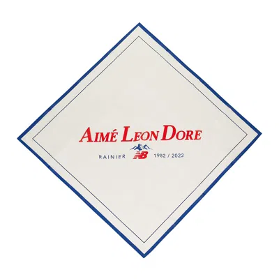 Aimé Leon Dore Cream New Balance Logo Bandana Hat In Neutral