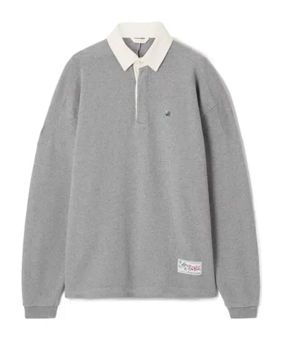 Aimé Leon Dore Crest Embroidered Ribbed Cotton Polo Shirt In Multi