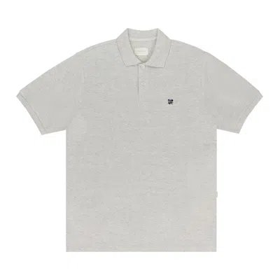 Pre-owned Aimé Leon Dore Crest Piqué Polo Shirt 'oatmeal Melange' | White | Men's Size S
