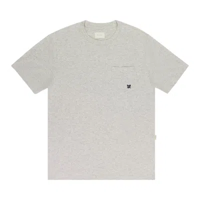 Pre-owned Aimé Leon Dore Crest Pocket T-shirt 'oatmeal Melange' | White | Men's Size S