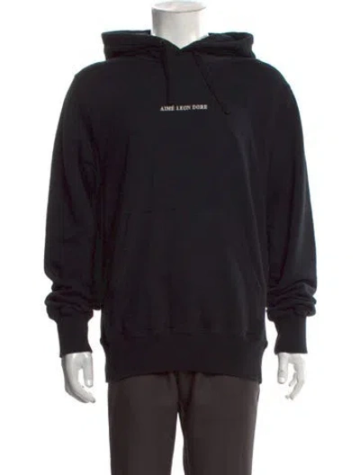 Pre-owned Aimé Leon Dore Crew Neck Long Sleeve Hoodie In Black