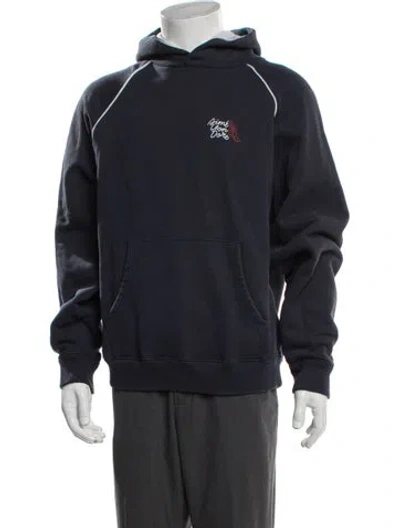Pre-owned Aimé Leon Dore Crew Neck Long Sleeve Hoodie In Blue