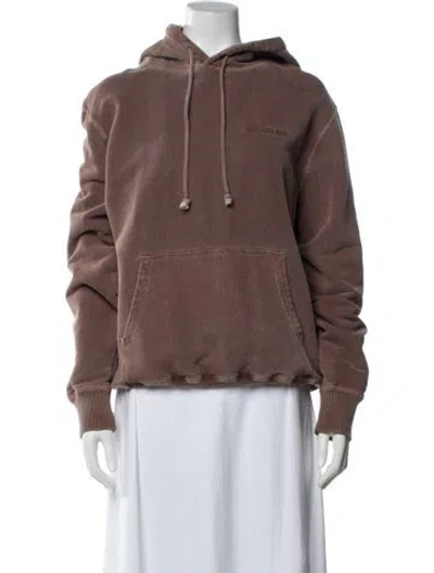 Pre-owned Aimé Leon Dore Crew Neck Long Sleeve Hoodie In Brown
