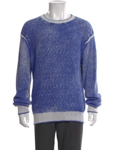 Pre-owned Aimé Leon Dore Crew Neck Long Sleeve Pullover In Blue