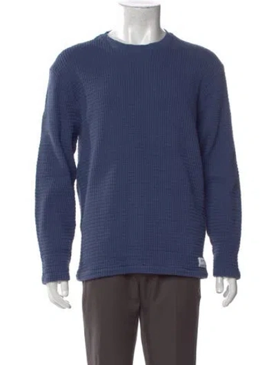 Pre-owned Aimé Leon Dore Crew Neck Long Sleeve Pullover In Blue