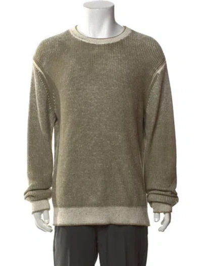Pre-owned Aimé Leon Dore Crew Neck Long Sleeve Pullover In Green