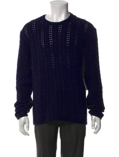 Pre-owned Aimé Leon Dore Crew Neck Long Sleeve Pullover W/ Tags In Blue