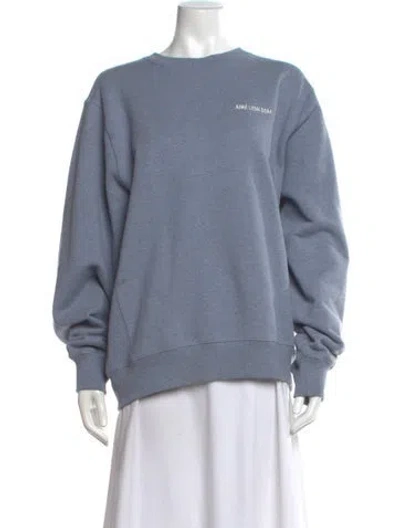 Pre-owned Aimé Leon Dore Crew Neck Long Sleeve Sweatshirt In Blue