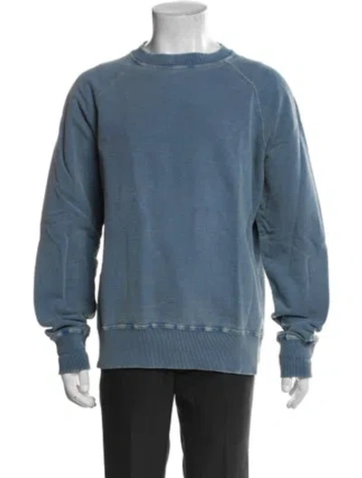 Pre-owned Aimé Leon Dore Crew Neck Long Sleeve Sweatshirt In Blue