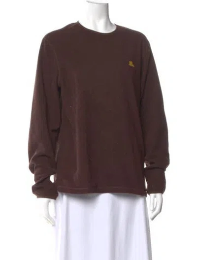 Pre-owned Aimé Leon Dore Crew Neck Long Sleeve Sweatshirt In Brown