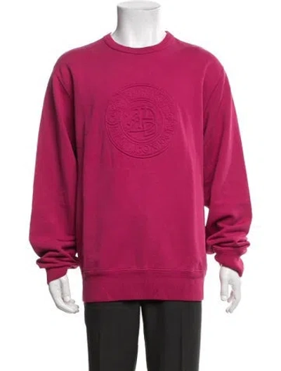 Pre-owned Aimé Leon Dore Crew Neck Long Sleeve Sweatshirt In Burgundy