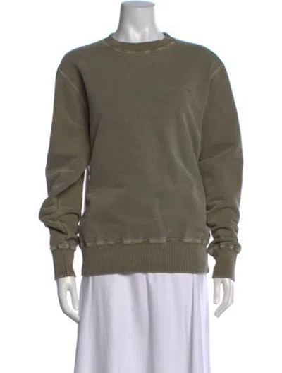 Pre-owned Aimé Leon Dore Crew Neck Long Sleeve Sweatshirt In Green