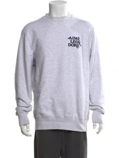Pre-owned Aimé Leon Dore Crew Neck Long Sleeve Sweatshirt In Grey