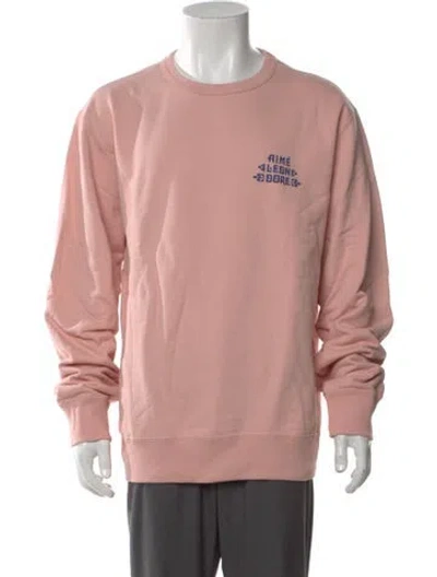 Pre-owned Aimé Leon Dore Crew Neck Long Sleeve Sweatshirt In Pink