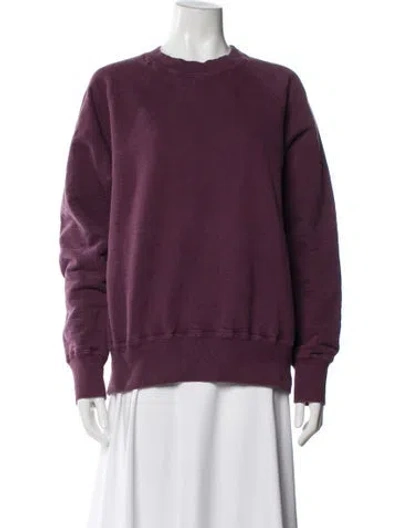 Pre-owned Aimé Leon Dore Crew Neck Long Sleeve Sweatshirt In Purple