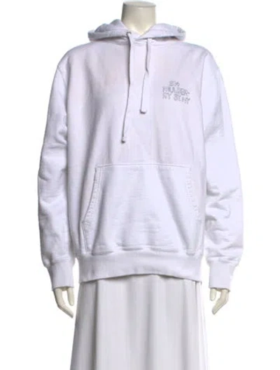 Pre-owned Aimé Leon Dore Crew Neck Long Sleeve Sweatshirt In White