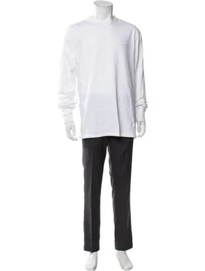 Pre-owned Aimé Leon Dore Crew Neck Long Sleeve Sweatshirt In White