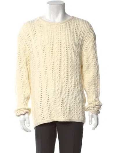 Pre-owned Aimé Leon Dore Crew Neck Long Sleeve Sweatshirt In Yellow