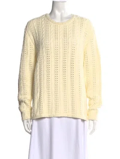 Pre-owned Aimé Leon Dore Crew Neck Long Sleeve Sweatshirt In Yellow