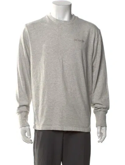 Pre-owned Aimé Leon Dore Crew Neck Long Sleeve T-shirt In Grey
