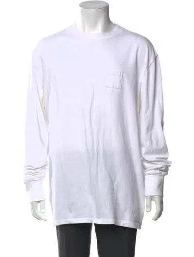 Pre-owned Aimé Leon Dore Crew Neck Long Sleeve T-shirt In White
