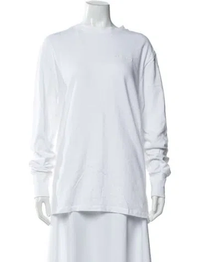 Pre-owned Aimé Leon Dore Crew Neck Long Sleeve T-shirt In White