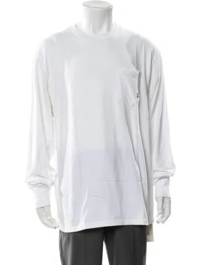 Pre-owned Aimé Leon Dore Crew Neck Long Sleeve T-shirt In White