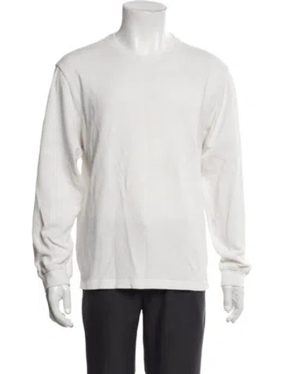 Pre-owned Aimé Leon Dore Crew Neck Long Sleeve T-shirt In White