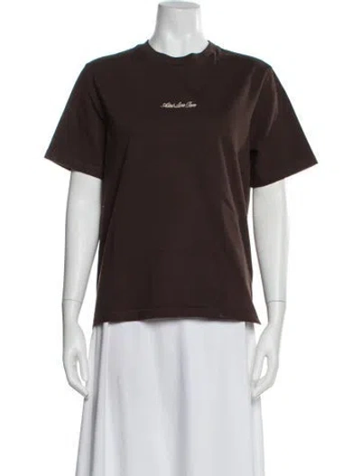 Pre-owned Aimé Leon Dore Crew Neck Short Sleeve T-shirt In Brown