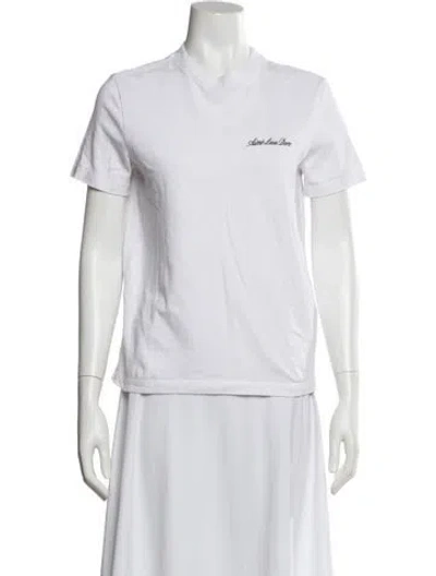 Pre-owned Aimé Leon Dore Crew Neck Short Sleeve T-shirt In White