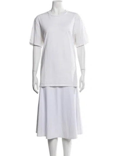 Pre-owned Aimé Leon Dore Crew Neck Short Sleeve T-shirt In White