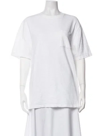 Pre-owned Aimé Leon Dore Crew Neck Short Sleeve T-shirt In White