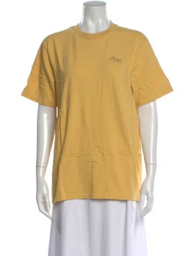 Pre-owned Aimé Leon Dore Crew Neck Short Sleeve T-shirt In Yellow