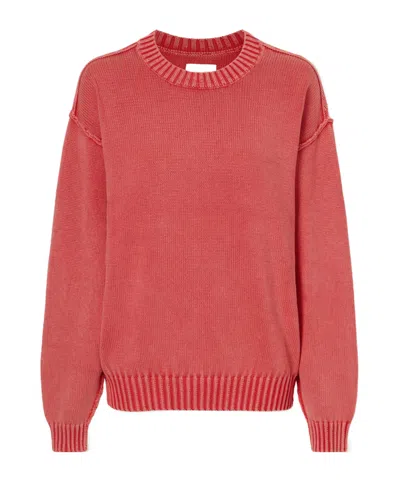 Aimé Leon Dore Inside Out Crewneck Cotton Sweater In Pink