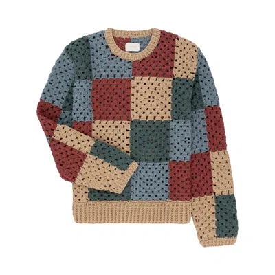 Pre-owned Aimé Leon Dore Crochet Crewneck Sweater 'multicolor' | Multi-color | Men's Size Xs
